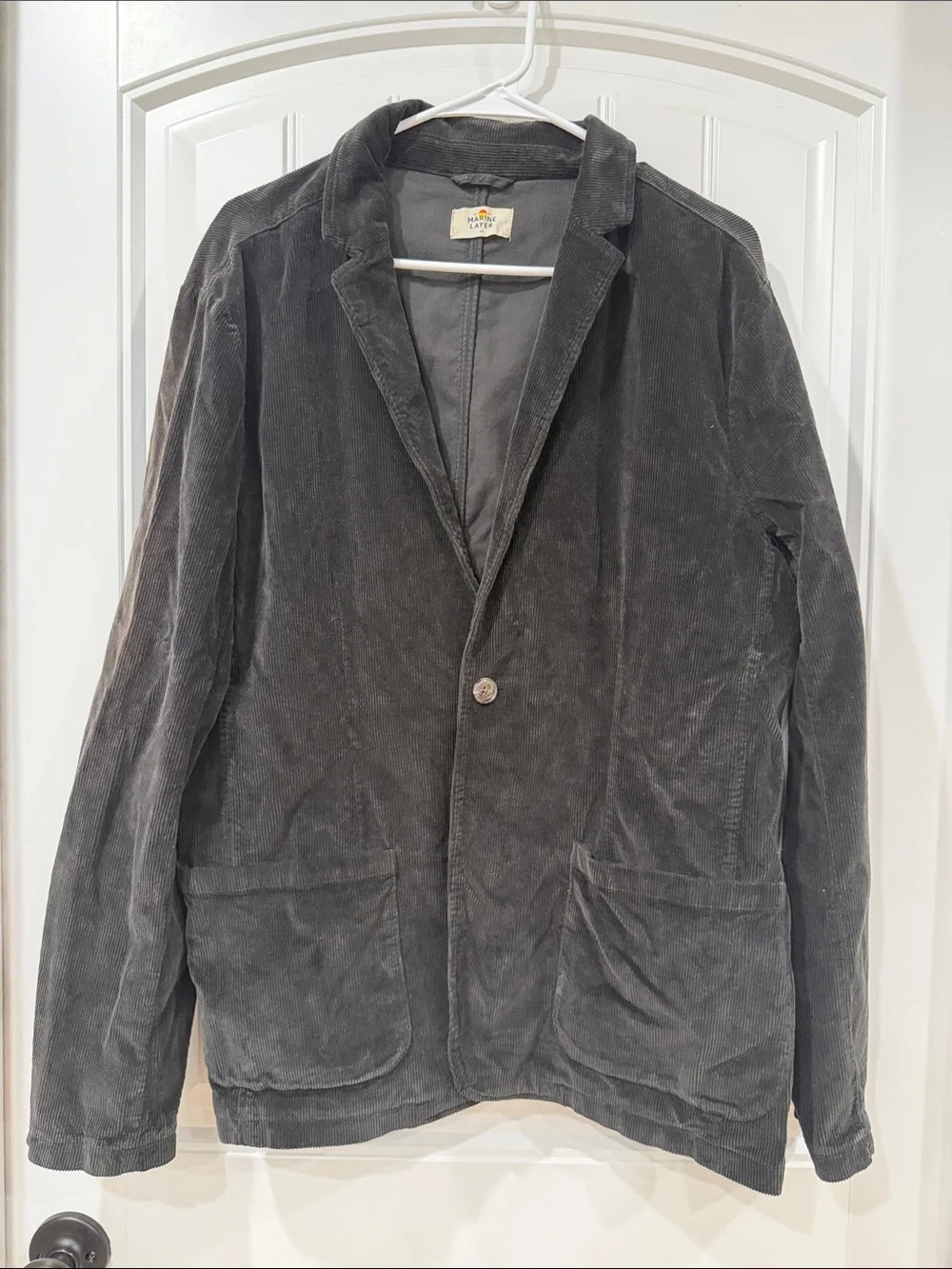 EUC Marine Layer Dark Gray Corduroy Sport Coat - Single-Button